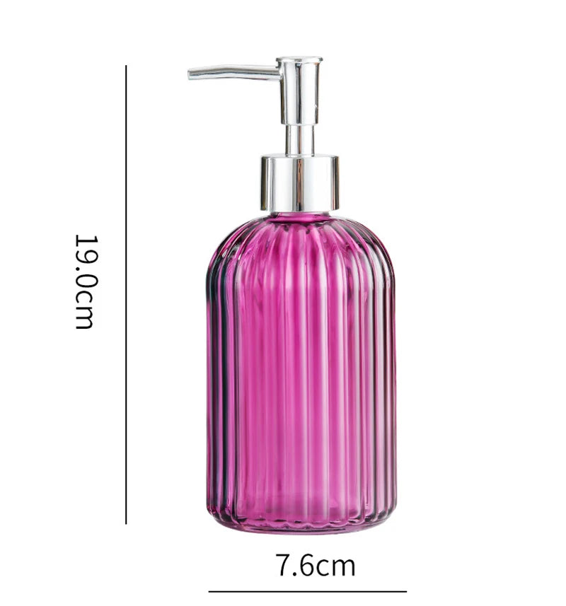 420ml Bathroom Empty Pump Bottle Modern Shower Gel Press Shampoo Dispensing Bottle Light Luxury Liquid Hand Soap Dispenser