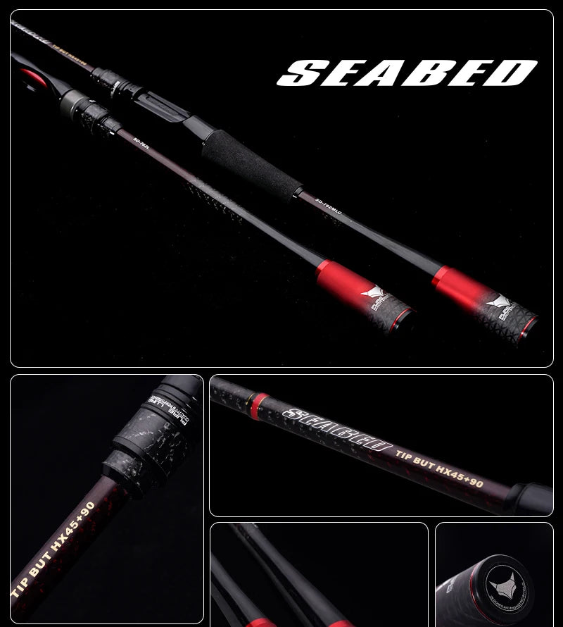 PURELURE SEABED Lightweight Long-Range Micro Bait All-Fuji Small Root Rod Spinning Casting Rod Bottom Probe Set Perch