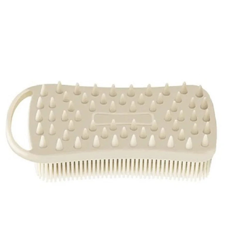 Double Sided Silicone Shower Brush 2 In 1 Exfoliating Body Brush Multi-Function Skin Cleaning Silicone Bath Brush Massage Brush