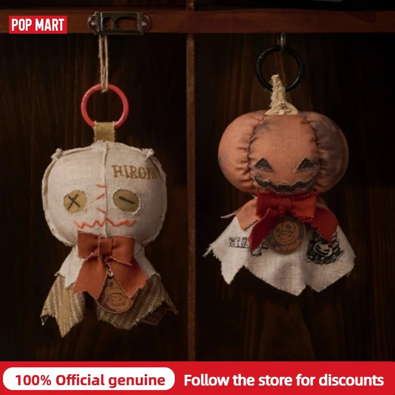 Genuine POP MART Hirono Dark Scene Series Blind Box Cute Night Light Hanging Ornament Bag Car Pendant Home Decor Halloween Gift
