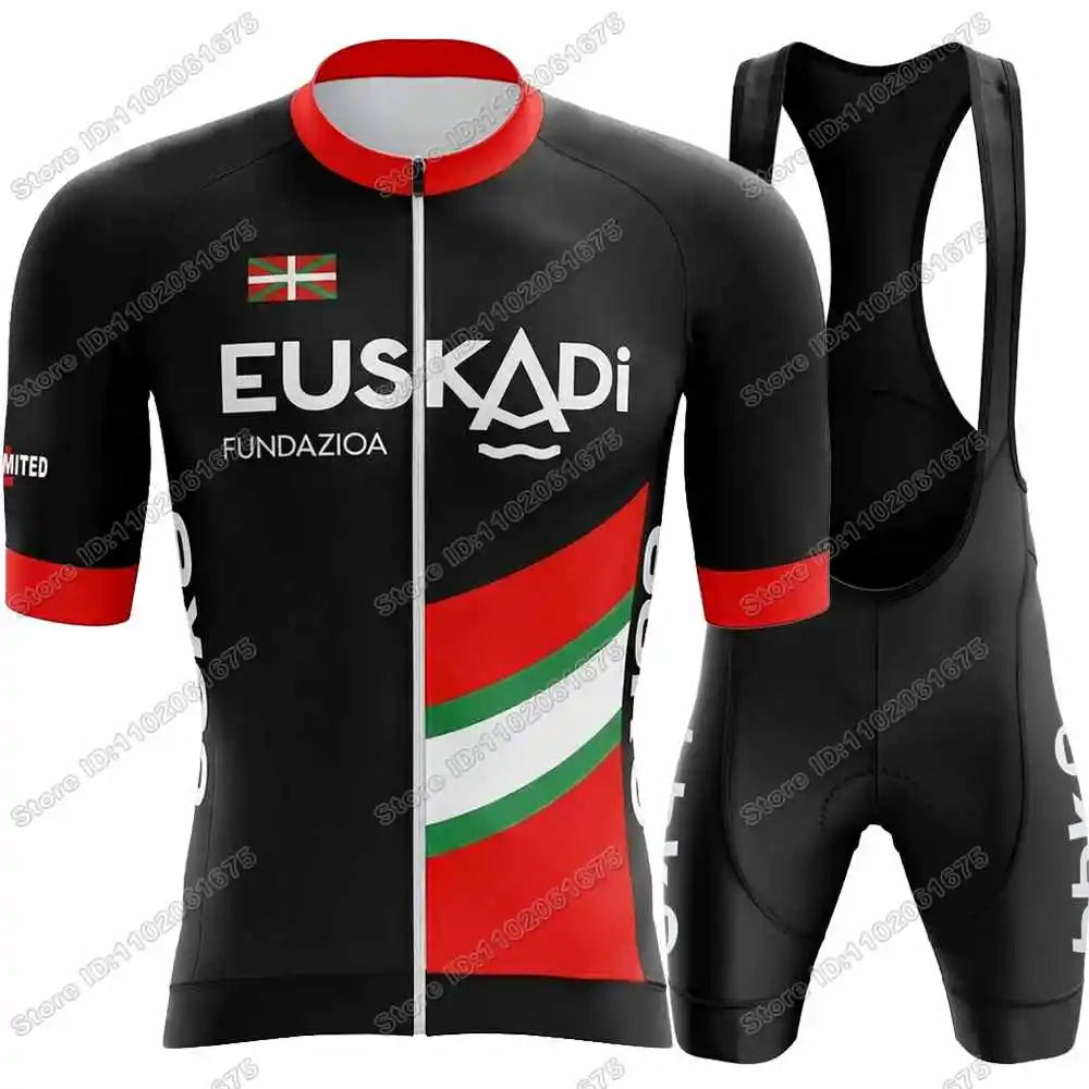 2026 Euskadi Basque Country Team Cycling Jersey Set Euskadiko Cycling Clothing Summer Road Bike Shirts Suit Bicycle Bib Shorts