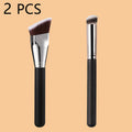 2 PCS Makeup Brushes Rectangular Foundation Brush & Concealer Brush for Contouring, Blending, Powder/ Foundation Application