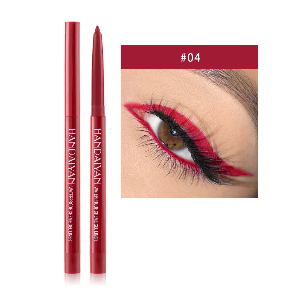 20 Colors Matte Eyeliner Gel Pencil Shine Purple Black Easy To Wear Colorful White Blue Eye Liner Pen Cream Makeup Cosmetics