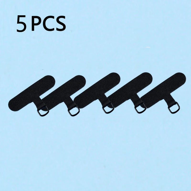 10/5/1Pcs Universal Tpu Mobile Phone Anti-lost Lanyard Card Gasket Nylon Detachable Phone Hanging Cord Strap Patch Tether Pad
