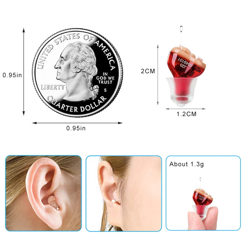 Hearing Aids Mini Invisible Hearing Sound Amplifier Audifonos J20 Portable Best Mini Adjustable Device Hearing Aid