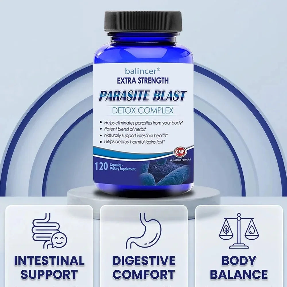 Parasite Blast Detox Complex - Eliminate Parasites, Cleanse The Intestines, and Improve Digestion