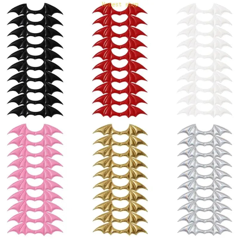Sturdy PU Leather Demons Horn Wing for Costumes Accessories Quick Assembly Designs Halloween Craft Components