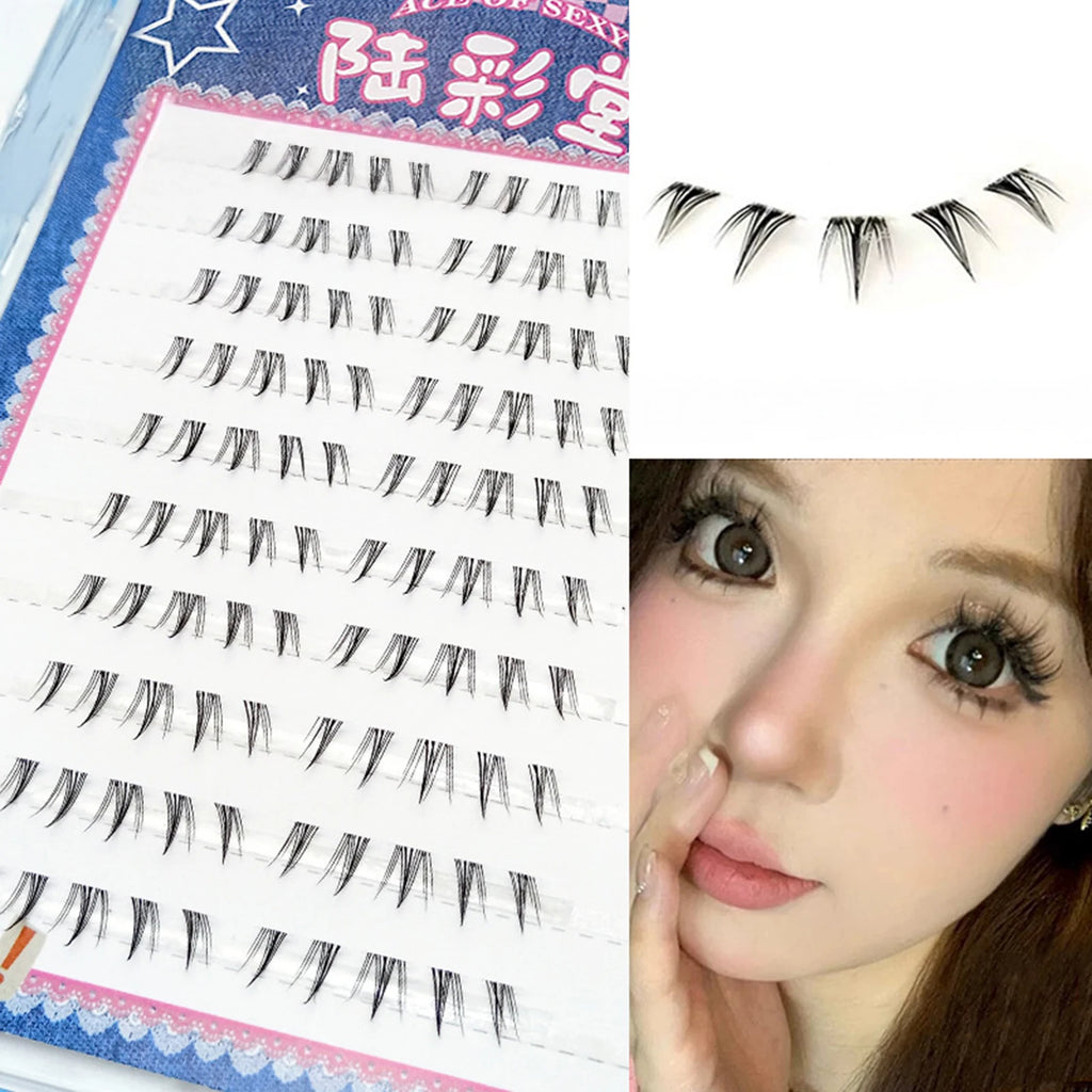 6-7mm Air Lower Eyelashes Fairy Fake Lashes Segmented Natural Under Lashes Manga Bottom Lashes Makeup Eyelash Makeup Tool