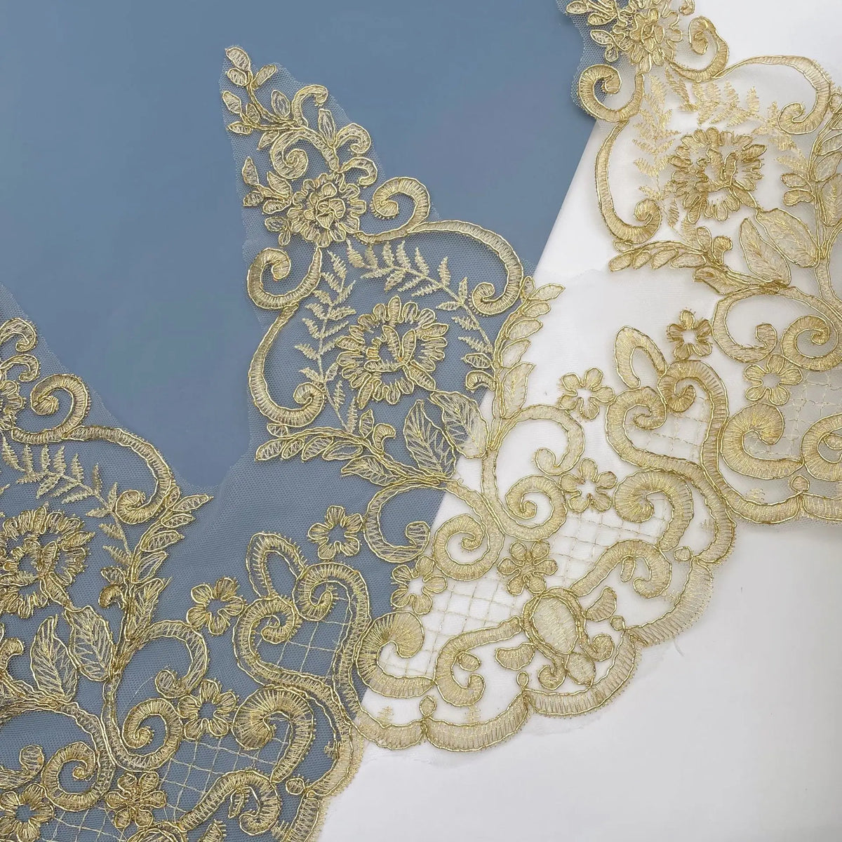 1yard Gold Thread Cord Embroidery Lace Trims Dress Home Textile Lace Dance Clothes Curtain Clothing Accessories 31cm wide