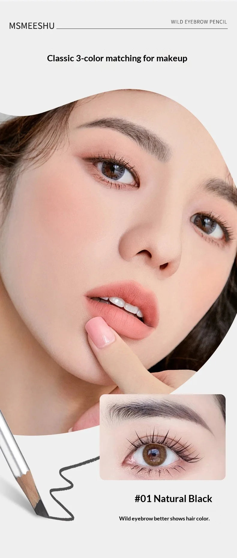 Ultra-Fine Micro Brow Pencil Waterproof Sweat-Resistant 3D Natural Shaping Hard Core Defined Hair-Like Strokes Eyebrow Makeup