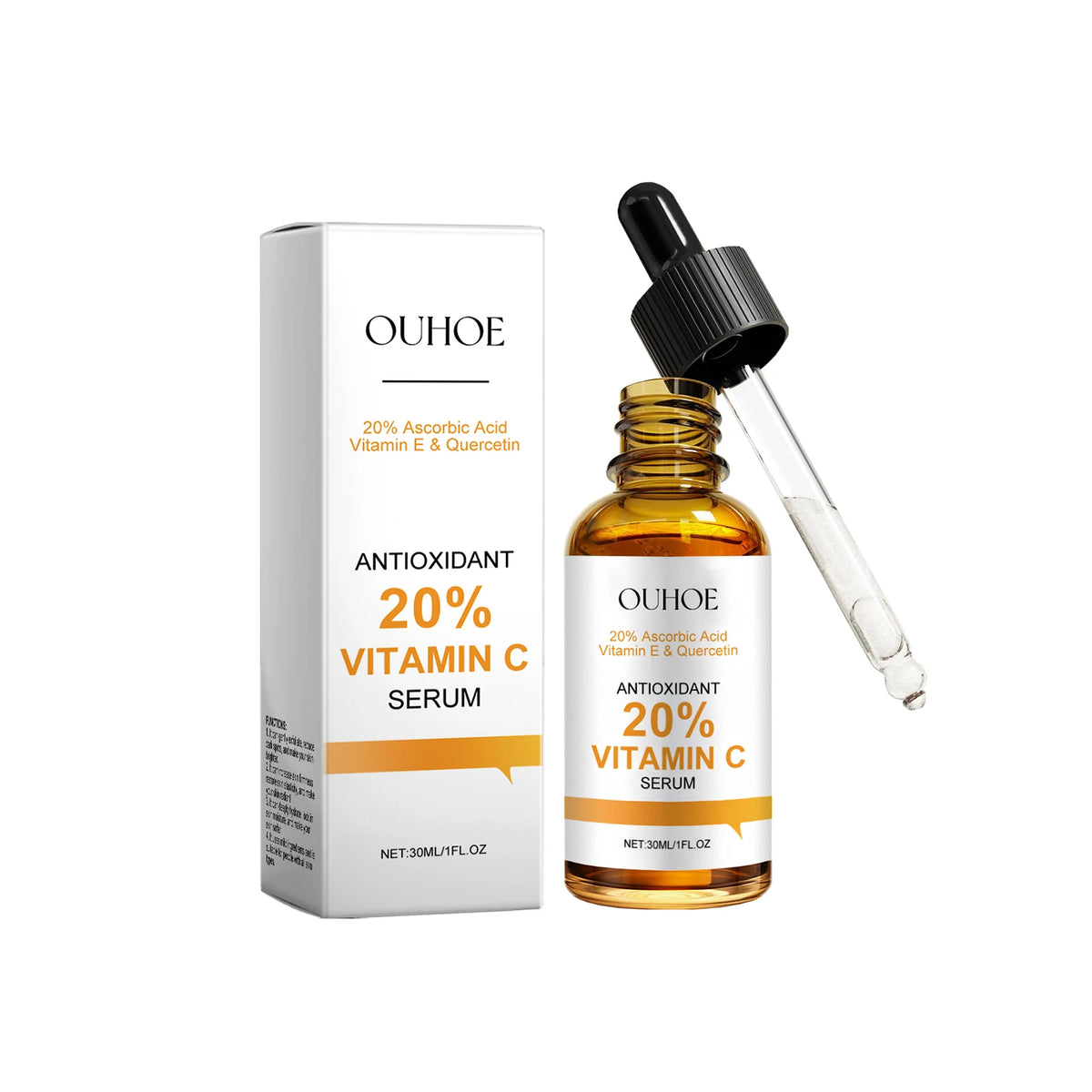 Vitamin C Facial Serum Anti-Aging Deep Hydrating Fades Fine Wrinkles Brightening Moisturizing Repair Nourishing Skin Care Essence