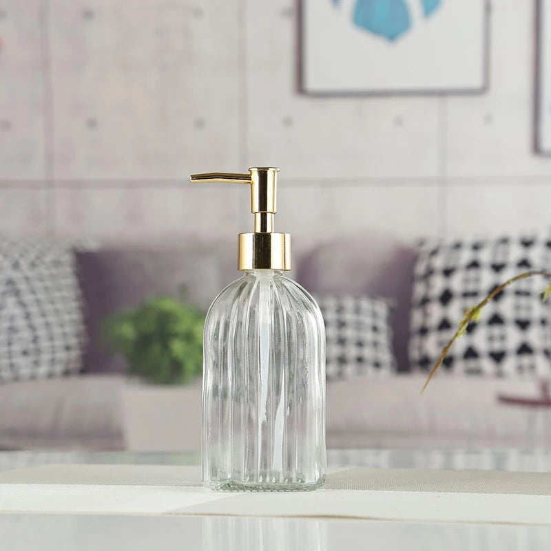 420ml Bathroom Empty Pump Bottle Modern Shower Gel Press Shampoo Dispensing Bottle Light Luxury Liquid Hand Soap Dispenser