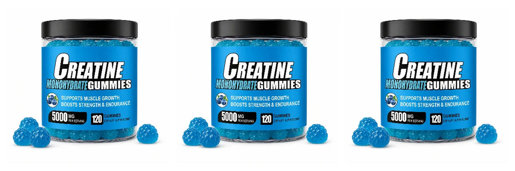 Creatine Monohydrate Gummies 5000mg Per Serving, 120 Gummies for Muscle Strength, Endurance & Energy, Dietary Supplement