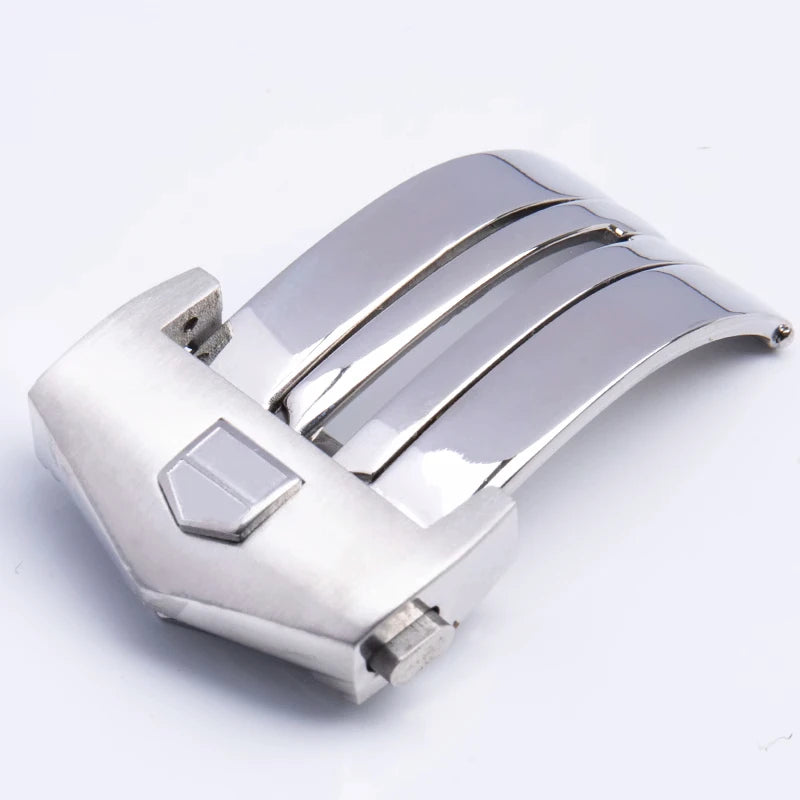 High Quality Stainless Steel Folding Buckle 18mm 20mm for TAG Heuer CARRERA Super Kalela Watchband Strap Fold Clasp Silver Black