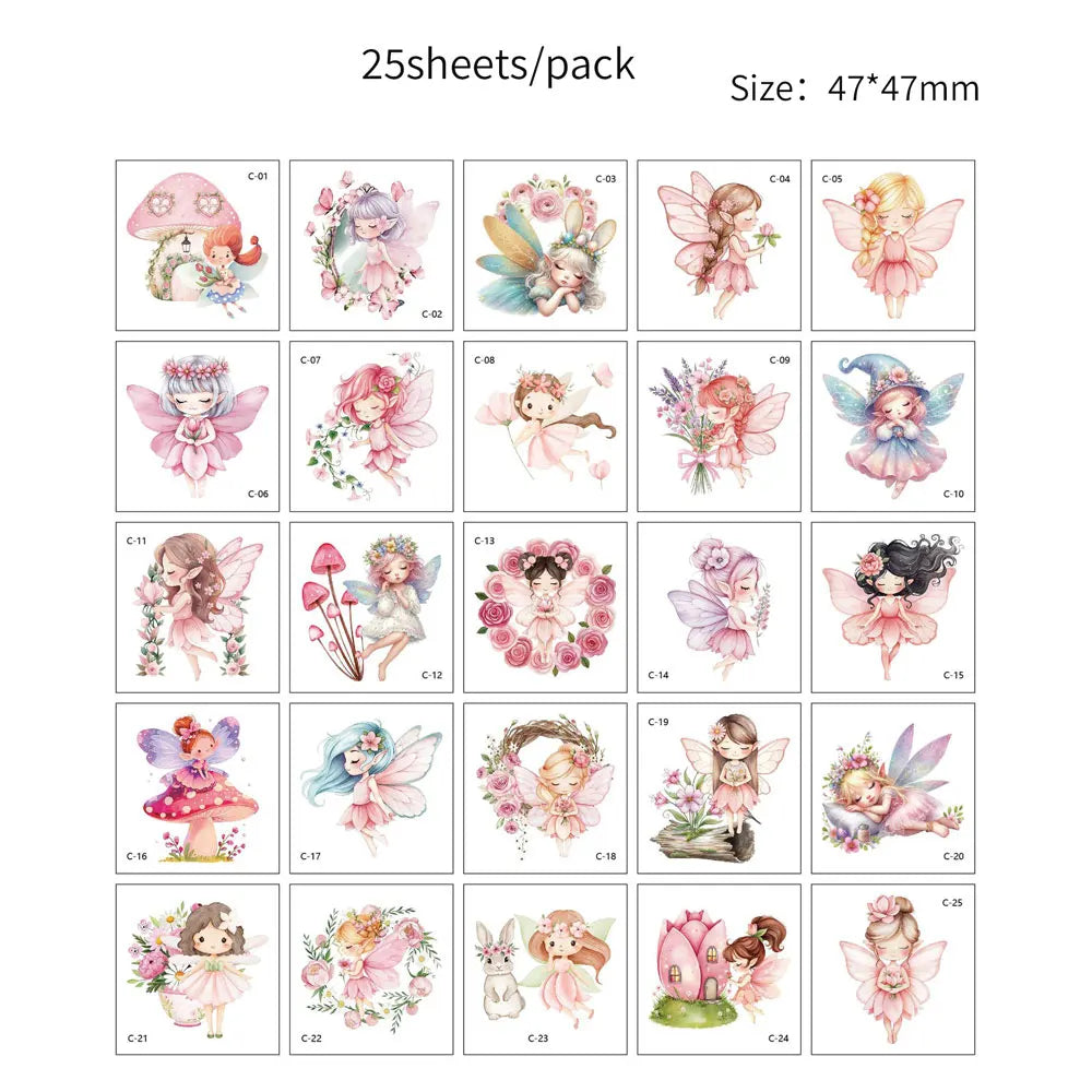 25pcs Cartoon Tattoo Stickers for Hand Face Makeup Unicorn Temporary Tattoo Stickers Cute Hand Tattoo Decoration