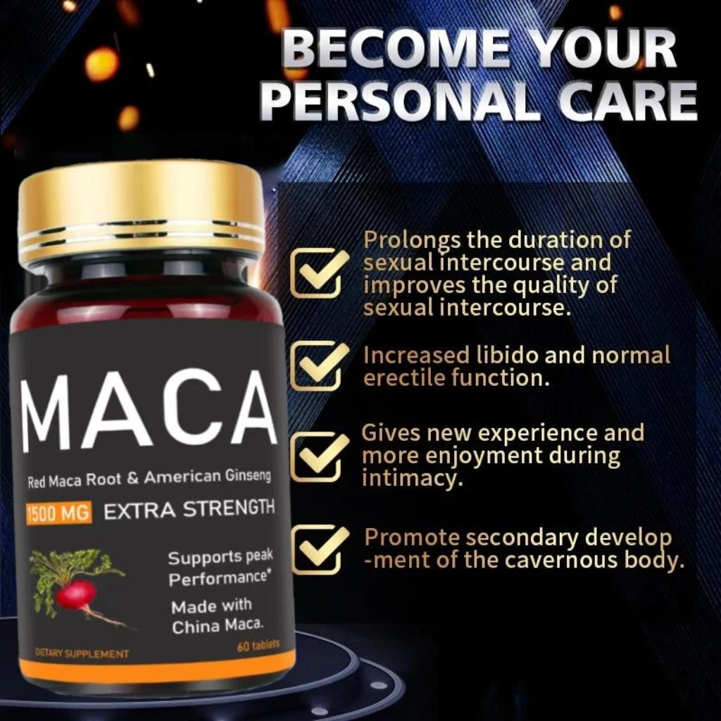 Original Ashwagandha, Ginseng& Maca Tablets, Male Supplement, Immunity Capsules for Men