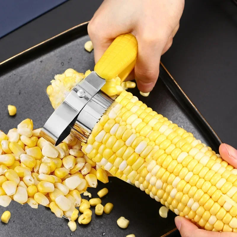 Manual Stainless Steel Corn Thresher Peeler Cob Stripper Remover Food Crusher Separator Creative Fruit Vegetable Kitchen Gadget