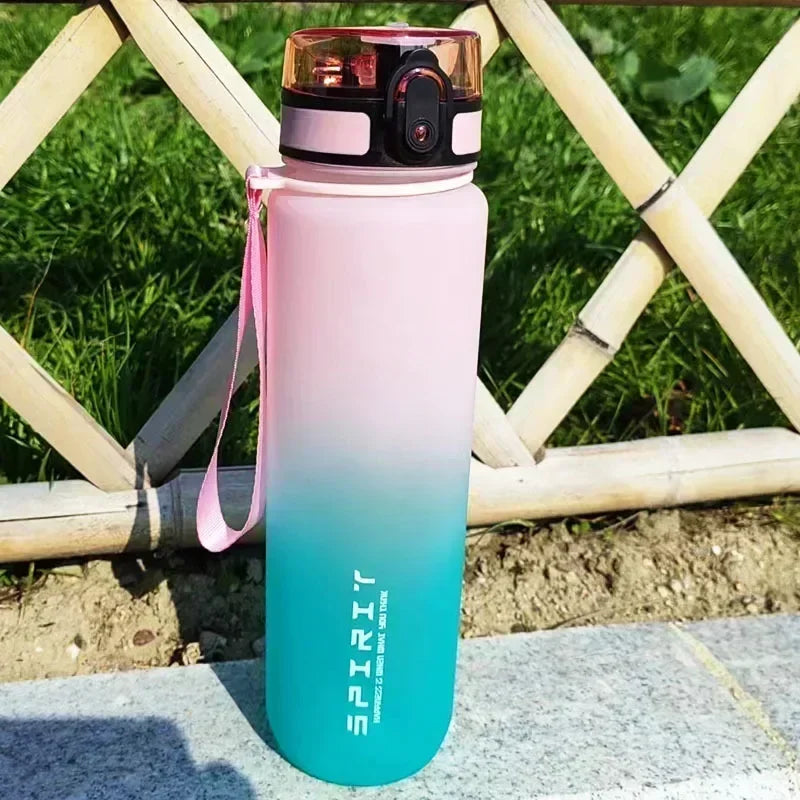 1 Liter Sports Water Bottle Large Capacity Summer Men Women Portable Plastic Bottle for Outdoor Travel Fitness Drinkware
