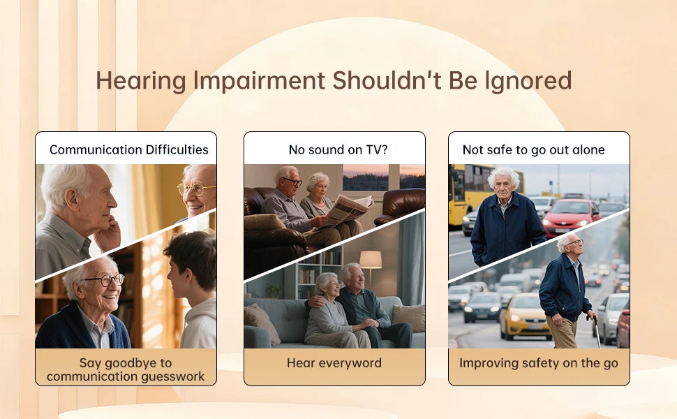 Mirasing Hearing Aids，Bluetooth RIC Hearing Aid - 2025 Rechargeable BTE with Noise Cancelling & Charging Case
