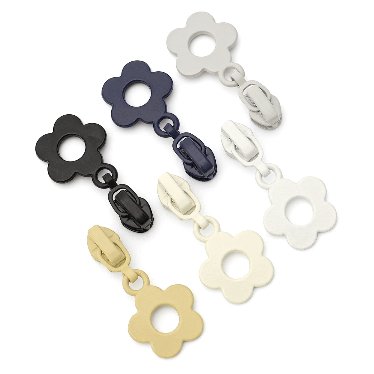 10Pcs, Cute Little Flower Zipper Pulls, Zipper Pulls for #3 Nylon Zippers, Suitable for Home Sewing DIY Handmade Zipper Replacement
