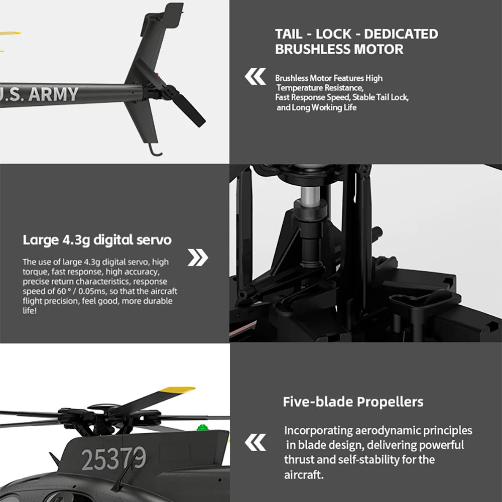 YUXIANG 1/16 F119S(MD500) 9CH GPS RC Helicopter