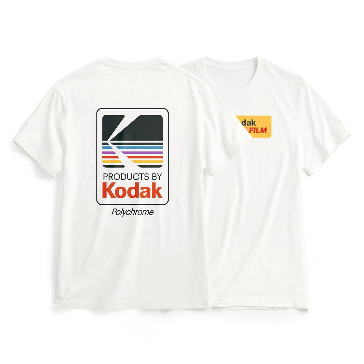 Kodak Polychrome Rainbow Back Print Unisex Cotton T Shirt Vintage Retro Short Sleeve Tee Y2K Casual Streetwear Film Graphic Top