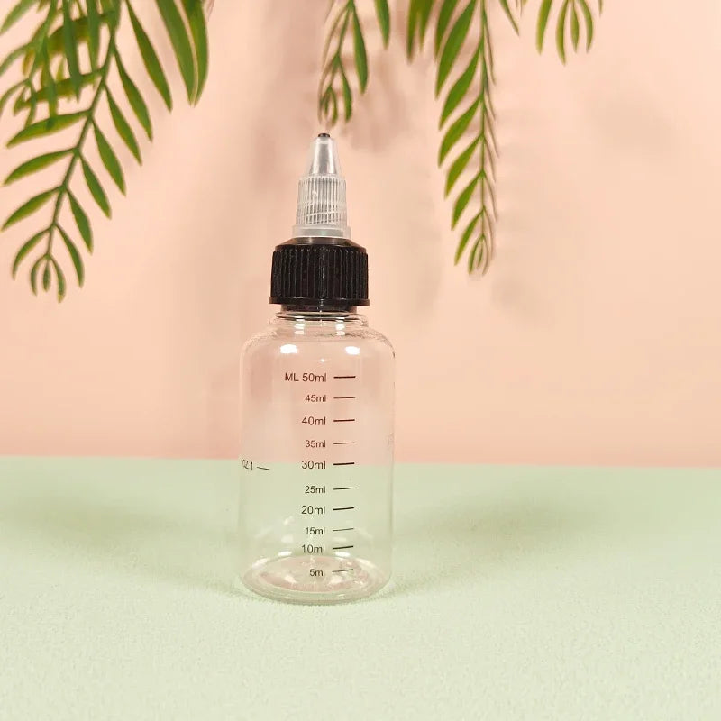 1Pcs 30ml-500ml Empty Plastic Bottle Refillable Oil Liquid Dropper Bottles W/ Twist Top Caps For Tattoo Pigment Ink Containers