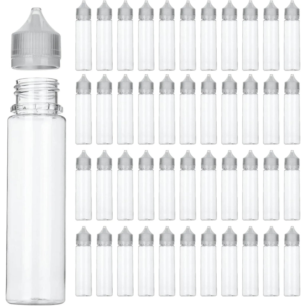 50pcs 10ml-100ml Plastic Empty Dropper Bottles Liquid Drop Bottles Long Tip Cap Oil Containers Portable Travel Dispenser Bottles