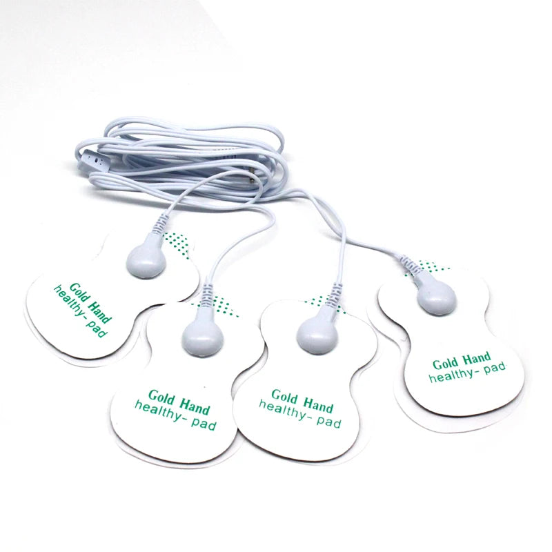 2 Way+4-Way Machine Massager Button Cable Electrode Pads Standard Connection Massage for TENS Unit Lead Wires Cables