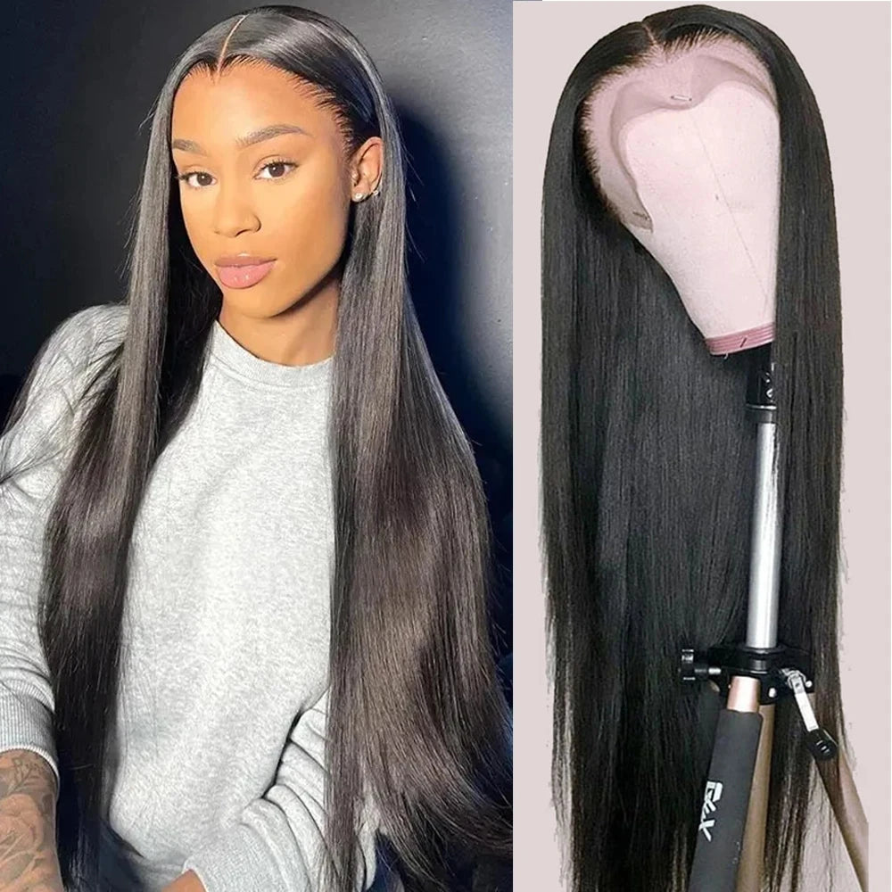 100% Human Hair Wigs Straight Lace Front Wig 13x4 13x6 Lace Frontal Wig 4x4 5x5 Lace Closure Wig Natural Color Virgin Hair Geeta