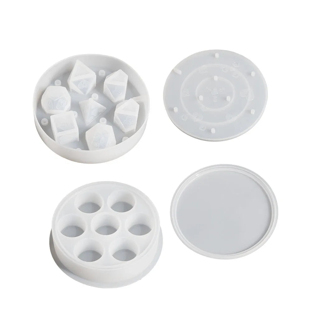 Dice Box Resin Molds Hexagon DND Dice Holder Epoxy Resin Molds with Lid for resin Case Making DIY Dices Making Gift Dice Lovers
