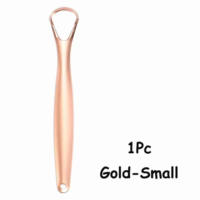 1Pc/2/4/10//20/50Pcs Dental Stainless Steel Tongue Scraper Bad Breath  Tongue Coating Cleaner Oral Care Tools Large/Small