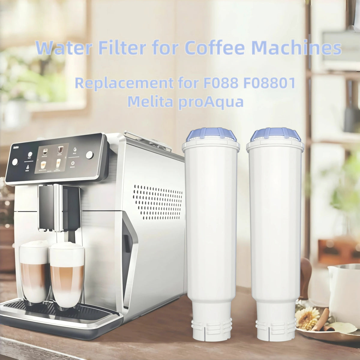 2/3/4-Pack Coffee Machine Filter Cartridges, Compatible with Krups Claris F088/F08801