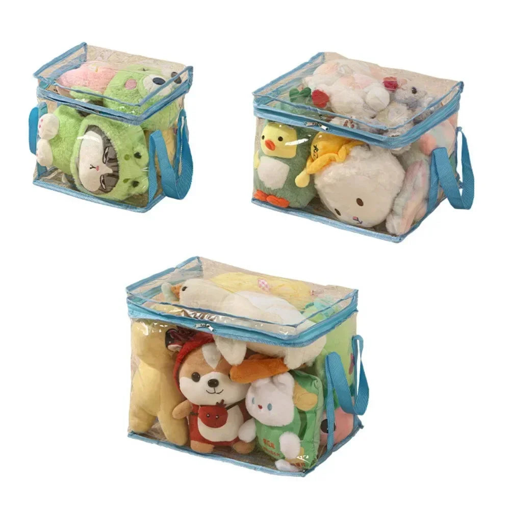1/3/5PCS Clear PVC Storage Box Waterproof Dustproof Display Case for Plush Toys Doll Collection Home Storage Container Decor