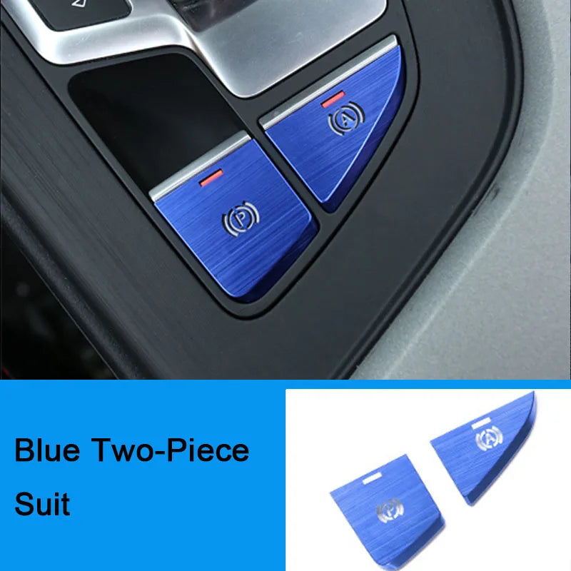 Car Decal Central Handbrake A P Buttons Decorative Panel Covers Stickers Trim For Audi A4 B9 Interior Auto Accessories Goods