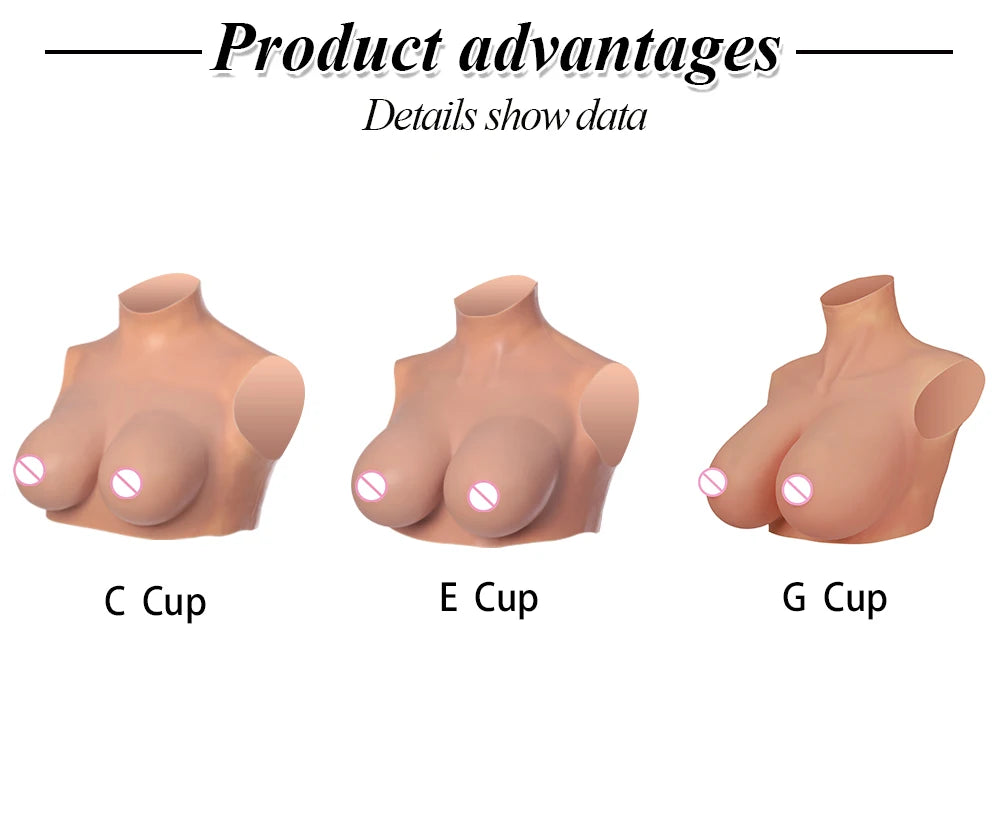 Crossdresser Silicone Fake women body Boobs Breast Forms  Lightweight version Thin version cosplay Drag queen Cross dressing