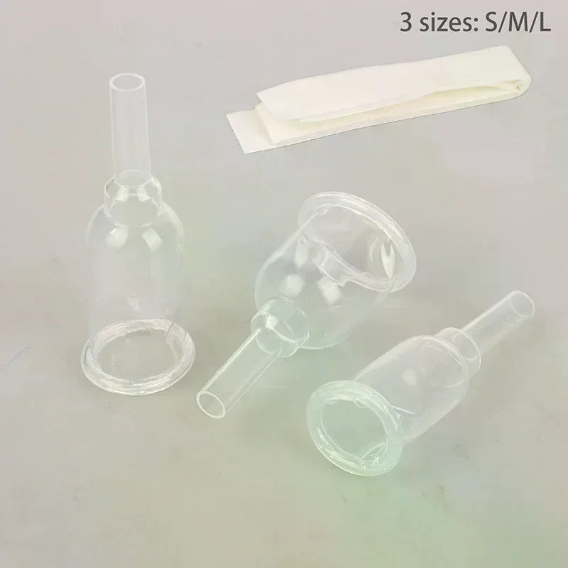 Sterilized Comfortable Medical Silicone Male External Catheter Self Adhesive Silicone Catheter External Size S M L