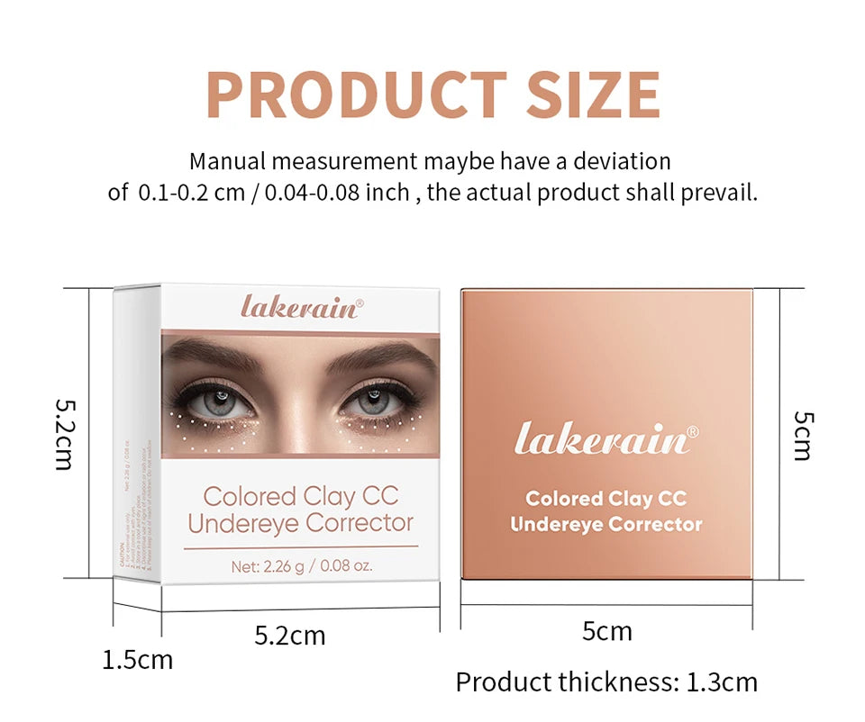 Eye Concealer Corrector With Brush Moisturizing Natural Foundation Long Lasting Waterproof Cover Dark Circles Under Eye Makeup