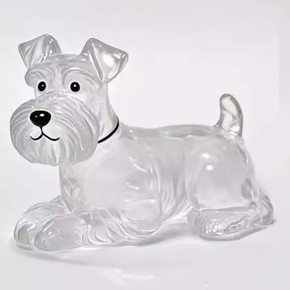 Dog Shape Dog Hair Storage Box Hair Grooming DIY Handmade Pet Hair Keychain Transparent Keyring Puppy Pendants Pet lovers