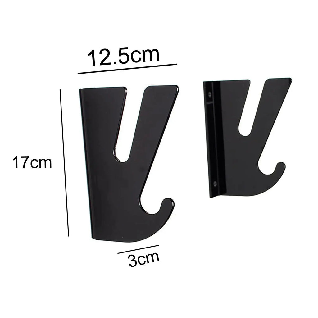 2Pcs Skateboard Wall Mount Organizer Rack Surfboard Acrylic Holder with Hanger Hook Skis Snowboard Stand for Longboard Display