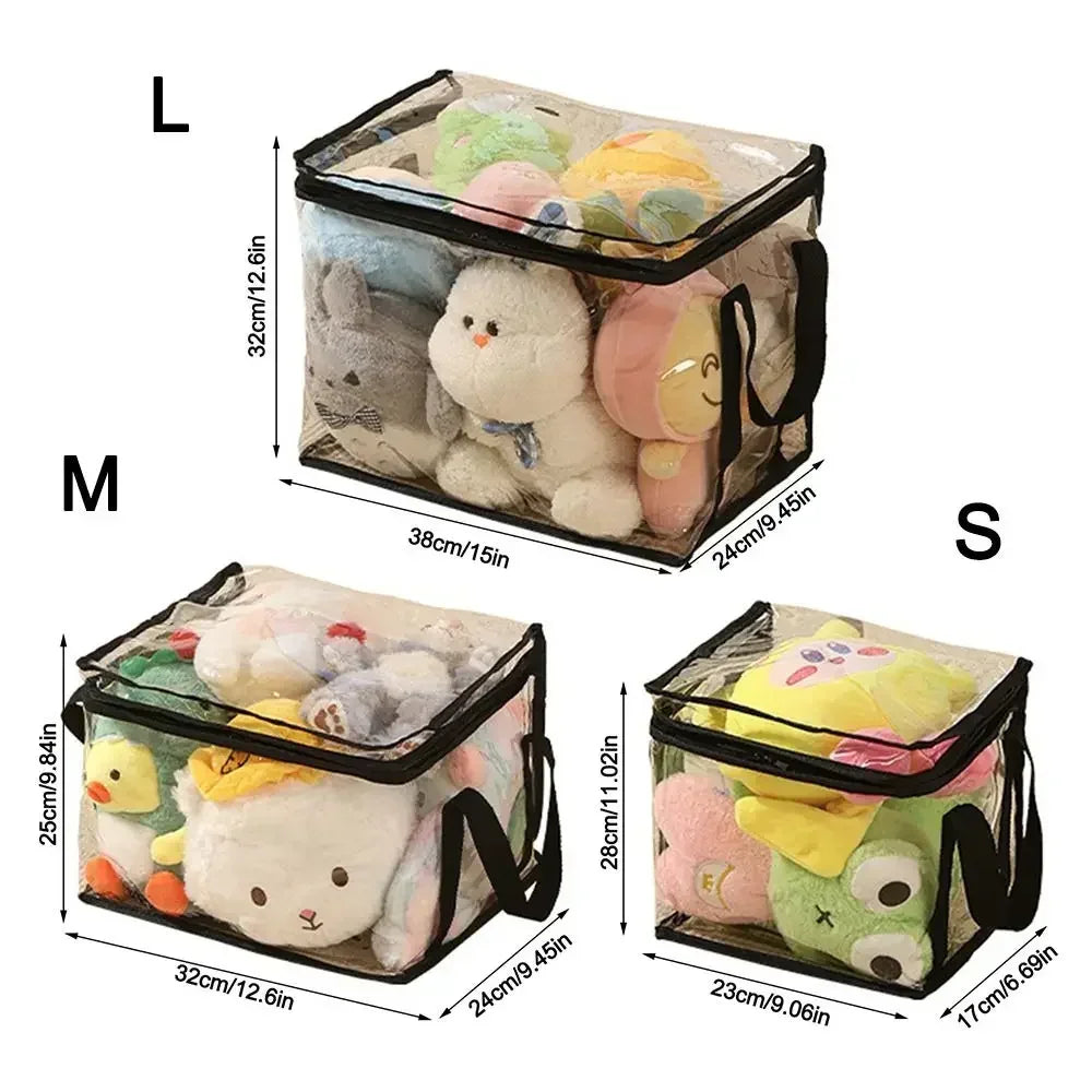 1/3/5PCS Clear PVC Storage Box Waterproof Dustproof Display Case for Plush Toys Doll Collection Home Storage Container Decor