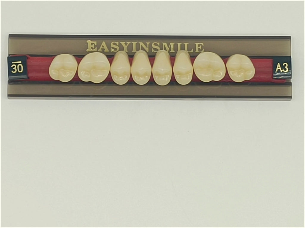 84/96PCS Dental Resin Teeth Acrylic Synthetic Denture A1 A2 A3 Shade 2-Layer Acrylic Denture Education Model Upper/Lower A1-D4