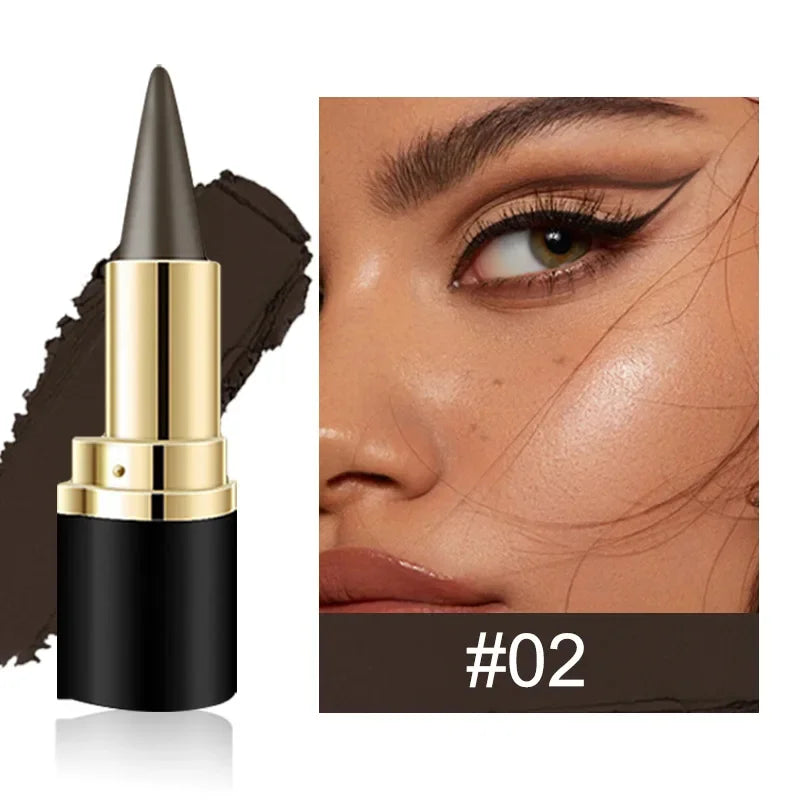 Smooth Gel Eyeliner Stick Waterproof Silver Black High Pigment Smudge Proof Eye Liner Pen Multi-use Eye Shadow Makeup Cosmetics