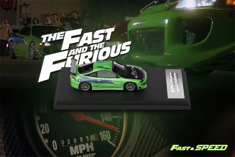 Fast Speed FS 1:64 Eclipse D30 Robocar FNF Green Die-Cast Car Model Collection Miniature