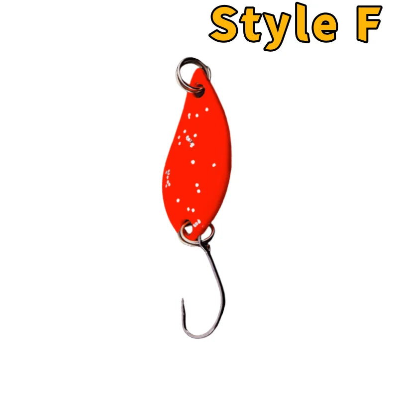12-1PC Trout Bait Metal Spoon Fishing Lure Wobbler Casting Jigging Tackle Accessories Pesca Multi-color Long-casting Lure Bait