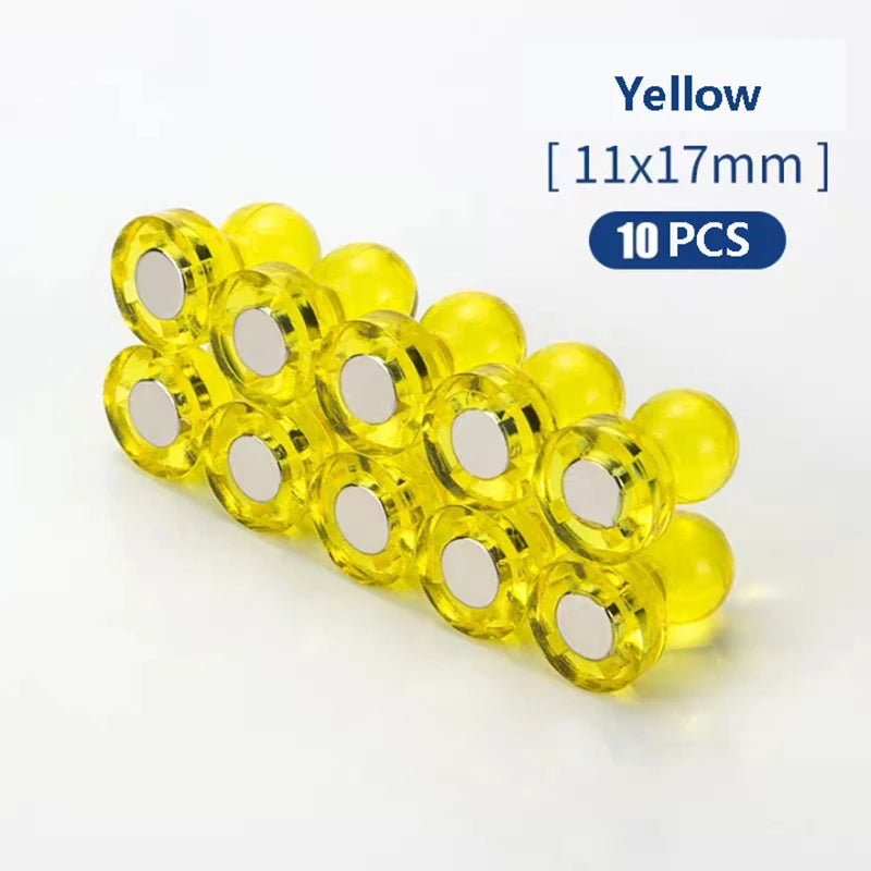 10 Pcs Push Pin Magnet Pushpin Office Pushpin Strong Neodymium Cone Magnet Super Refrigerator Sticker Magnetic Pushpin