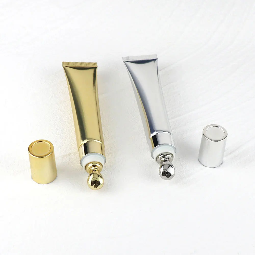 20ml Lip Gloss Tube Custom Logo Empty Squeeze Plastic Liquid Lipstick Metal Tip Lip Oil Balm Container Metal Applicator 30pcs