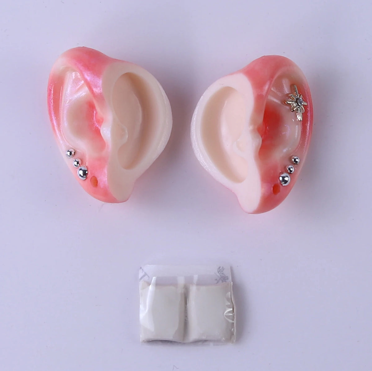 Blyth 1/6 Doll Ear: Hand-painted Ears with Rhinestone Texture and Openwork Design DIY Accessories for 30 cm Dolls