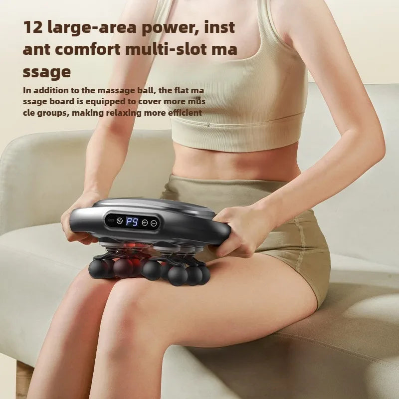 12-Heads Fascia Gun Deep Tissue Body Muscle Massager Professional Grade High Quality Wireless Frequency Vibration Masajeador