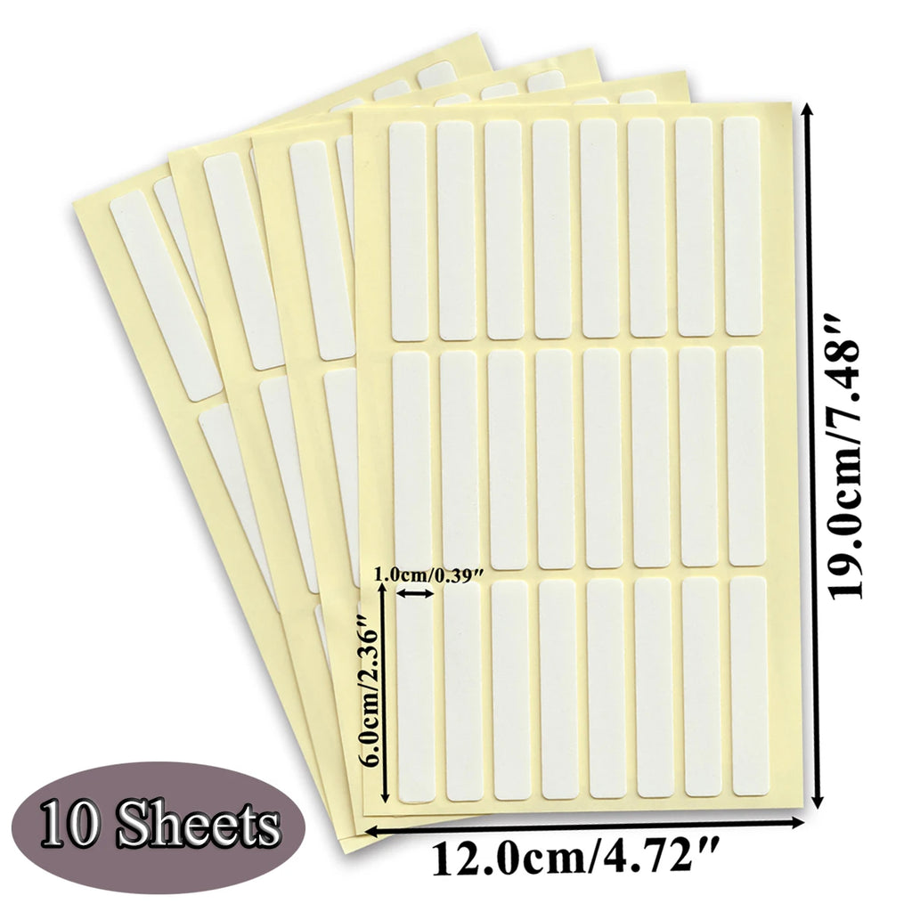 1 to 100 Sheets Double-Sided Crystal Nail Adhesive Strips Transparent PET Tape for False Nail Practice Display & Training Stands